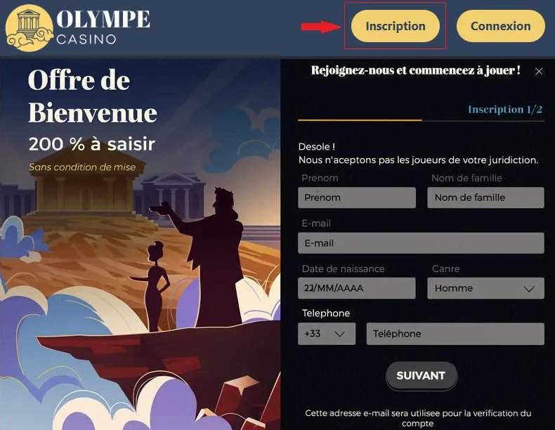 Meilleur casino olympe à France